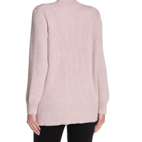 Madewell Women's Nolan Pale Lilac Ribbed Knit Open Front Cardigan - Size L - Picture 3 of 7